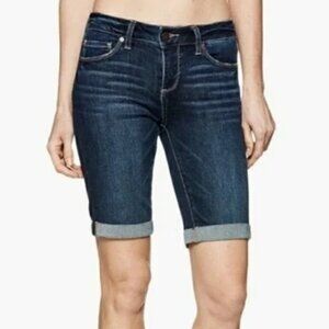 Paige Jax Knee Denim Shorts in Lorraine Size 24 NWT